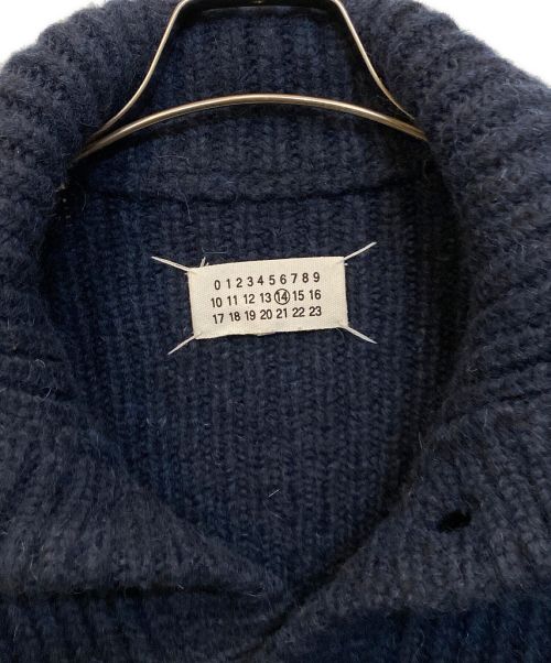 Maison Margiela（メゾンマルジェラ）Maison Margiela (メゾンマルジェラ) アルパカ混ハイネックカーディガン ネイビー サイズ:Sの古着・服飾アイテム