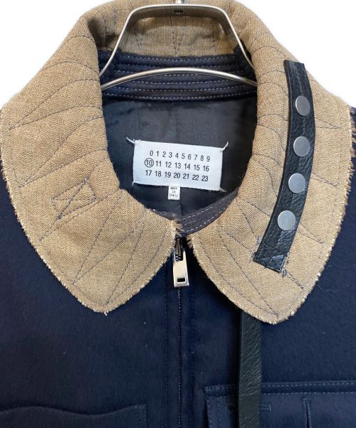 Maison Margiela（メゾンマルジェラ）Maison Margiela (メゾンマルジェラ) ステッチウールジャケット ネイビー サイズ:46の古着・服飾アイテム