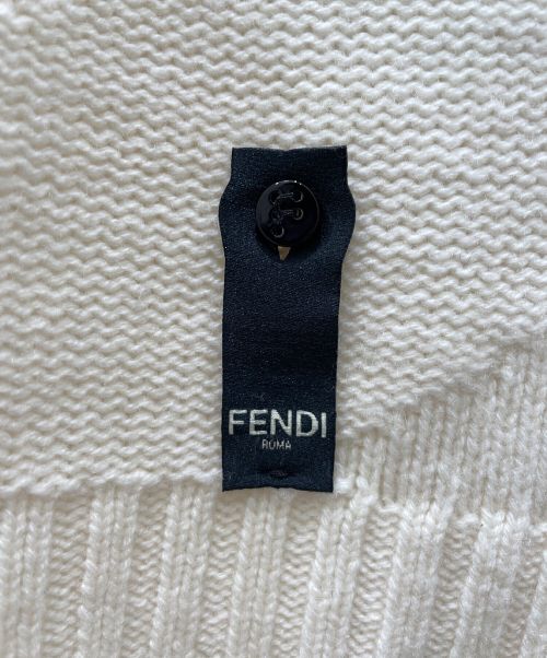FENDI（フェンディ）FENDI (フェンディ) カシミヤハイネックニット ホワイト サイズ:46の古着・服飾アイテム