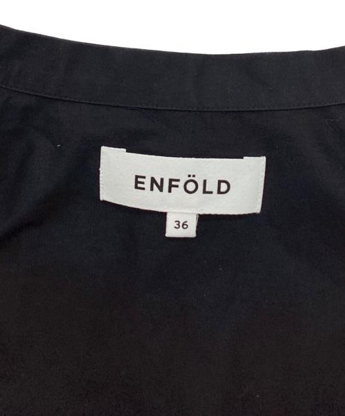 ENFOLD（エンフォルド）ENFOLD (エンフォルド) SOMELOS レイヤーシャツ ワンピース ブラック サイズ:36の古着・服飾アイテム