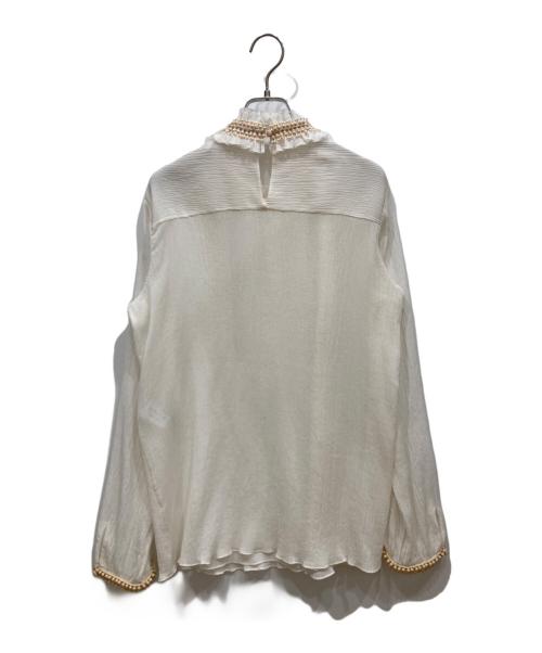 Chloe（クロエ）Chloe (クロエ) シルクブレンドピンタックブラウス ICONIC MILK サイズ:38の古着・服飾アイテム