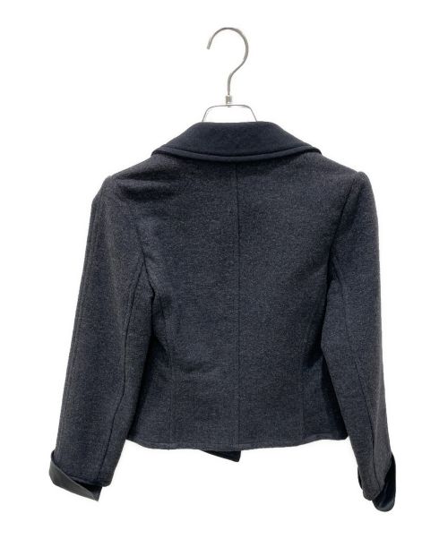 CHANEL（シャネル）CHANEL (シャネル) ウール混クロップドジャケット チャコールグレー サイズ:34の古着・服飾アイテム