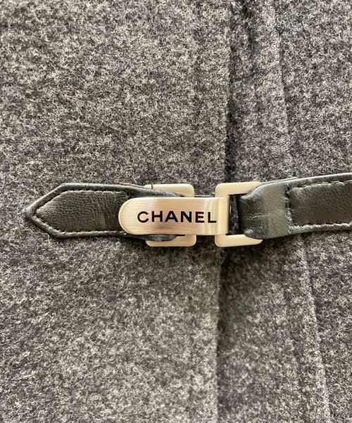 CHANEL（シャネル）CHANEL (シャネル) ウール混クロップドジャケット チャコールグレー サイズ:34の古着・服飾アイテム