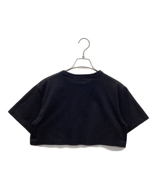 ALEXANDER WANG（アレキサンダー・ワン）ALEXANDER WANG (アレキサンダーワン) ハイツイストジャージー クロップTシャツ ブラック サイズ:XSの古着・服飾アイテム