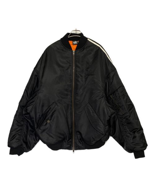 BALENCIAGA（バレンシアガ）BALENCIAGA (バレンシアガ) adidas (アディダス) SIDE LINE BOMBER JACKET ブラック サイズ:44の古着・服飾アイテム