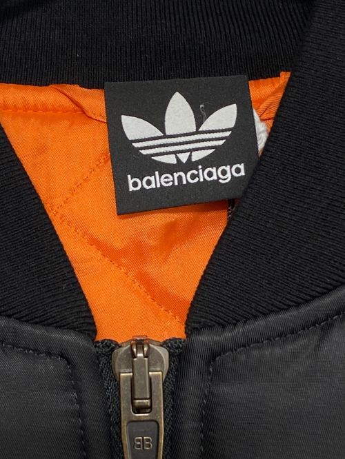 BALENCIAGA（バレンシアガ）BALENCIAGA (バレンシアガ) adidas (アディダス) SIDE LINE BOMBER JACKET ブラック サイズ:44の古着・服飾アイテム