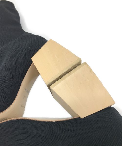 ENFOLD（エンフォルド）ENFOLD (エンフォルド) ソックスブーツ ブラック×ベージュ サイズ:37の古着・服飾アイテム