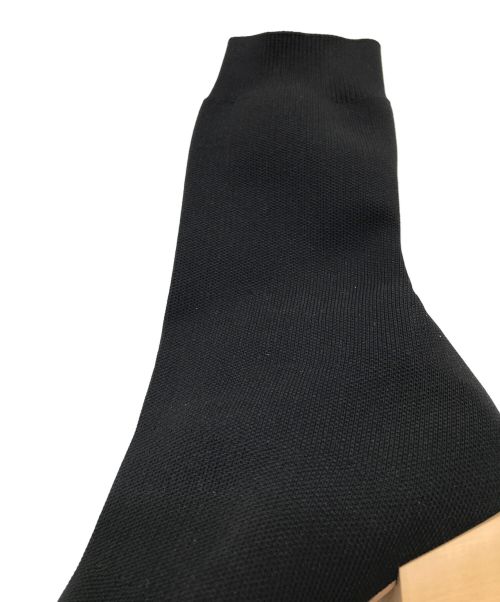 ENFOLD（エンフォルド）ENFOLD (エンフォルド) ソックスブーツ ブラック×ベージュ サイズ:37の古着・服飾アイテム