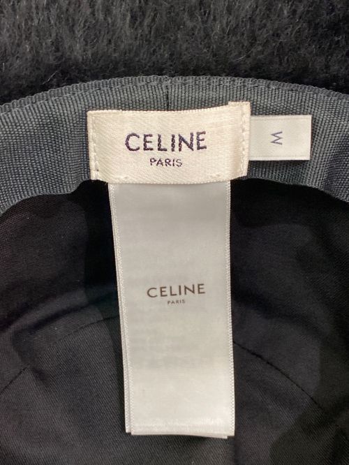 CELINE（セリーヌ）CELINE (セリーヌ) ロゴエンブロイダリーバケットハット ブラック サイズ:Mの古着・服飾アイテム