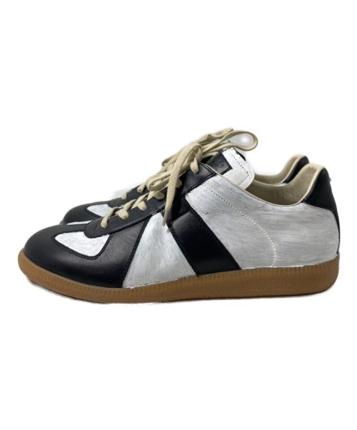 Maison Margiela（メゾンマルジェラ）Maison Margiela (メゾンマルジェラ) ペイント加工ジャーマントレーナー ブラック×ホワイト サイズ:42の古着・服飾アイテム