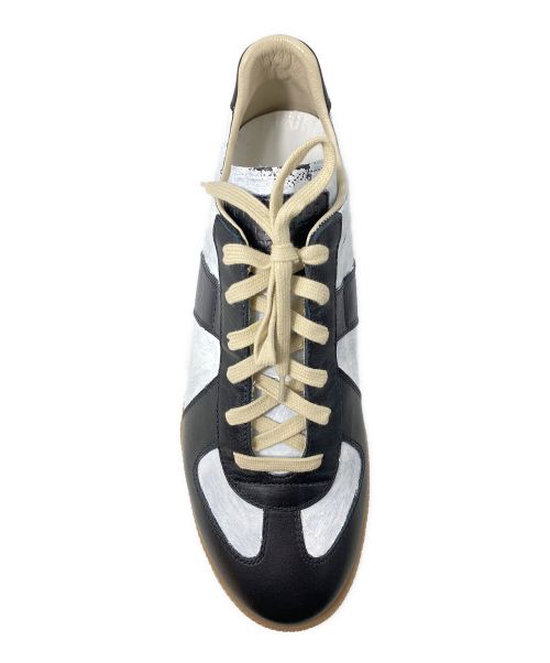 Maison Margiela（メゾンマルジェラ）Maison Margiela (メゾンマルジェラ) ペイント加工ジャーマントレーナー ブラック×ホワイト サイズ:42の古着・服飾アイテム