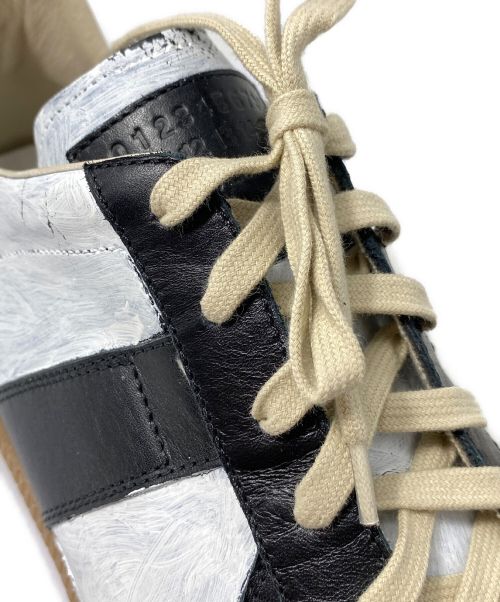Maison Margiela（メゾンマルジェラ）Maison Margiela (メゾンマルジェラ) ペイント加工ジャーマントレーナー ブラック×ホワイト サイズ:42の古着・服飾アイテム