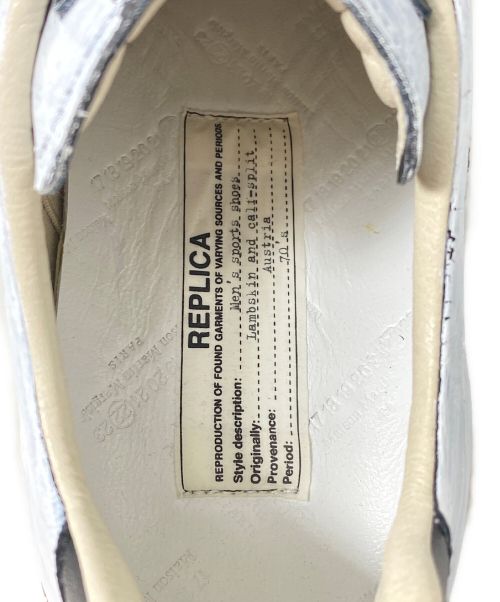 Maison Margiela（メゾンマルジェラ）Maison Margiela (メゾンマルジェラ) ペイント加工ジャーマントレーナー ブラック×ホワイト サイズ:42の古着・服飾アイテム