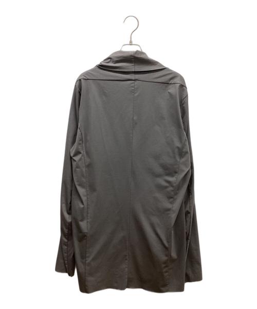 KAZUYUKI KUMAGAI ATTACHMENT（カズユキクマガイ アタッチメント）KAZUYUKI KUMAGAI ATTACHMENT (カズユキクマガイ アタッチメント) コンパクト天竺ストールカーディガン グレー サイズ:Mの古着・服飾アイテム