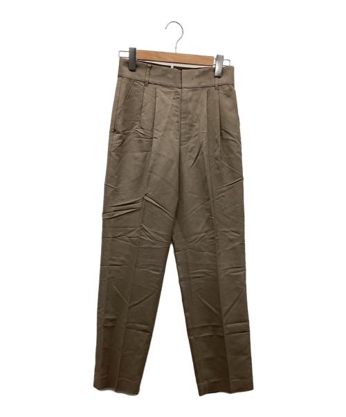 uncrave（アンクレイヴ）uncrave (アンクレイヴ) クリスピーリネン パンツ ブラウン サイズ:Sの古着・服飾アイテム