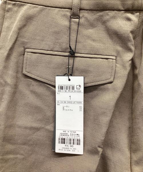 uncrave（アンクレイヴ）uncrave (アンクレイヴ) クリスピーリネン パンツ ブラウン サイズ:Sの古着・服飾アイテム