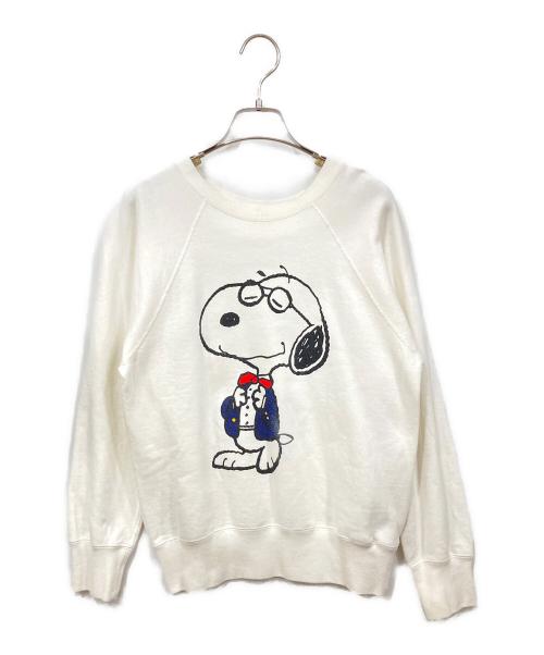 RMFB GRAND TETON（-）RMFB GRAND TETON (-) PEANUTS (ピーナッツ) REW NECK SWEAT SHIRTS JOE PREPPY ホワイト サイズ:XSサイズの古着・服飾アイテム