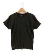 DAPPER'Sダッパーズ）の古着「Needle Pulling Fabric Crew Neck Tee」｜ブラック
