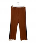 Col Pierrotコルピエロ）の古着「ラインイリセンタープレスパンツ」｜ブラウン