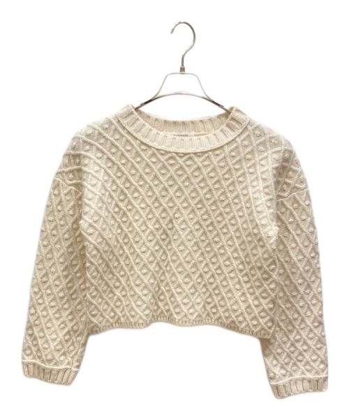 MACPHEE（マカフィー）MACPHEE (マカフィー) ウールケーブル ショートプルオーバー アイボリー サイズ:-の古着・服飾アイテム