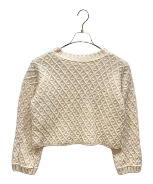 MACPHEE（マカフィー）MACPHEE (マカフィー) ウールケーブル ショートプルオーバー アイボリー サイズ:-の古着・服飾アイテム