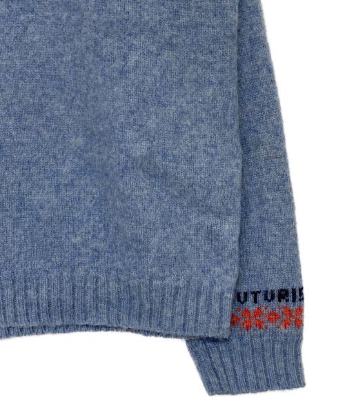 HUMAN MADE（ヒューマンメイド）HUMAN MADE (ヒューマンメイド) DUCK JACQUARD KNIT SWEATER ブルー サイズ:Lの古着・服飾アイテム