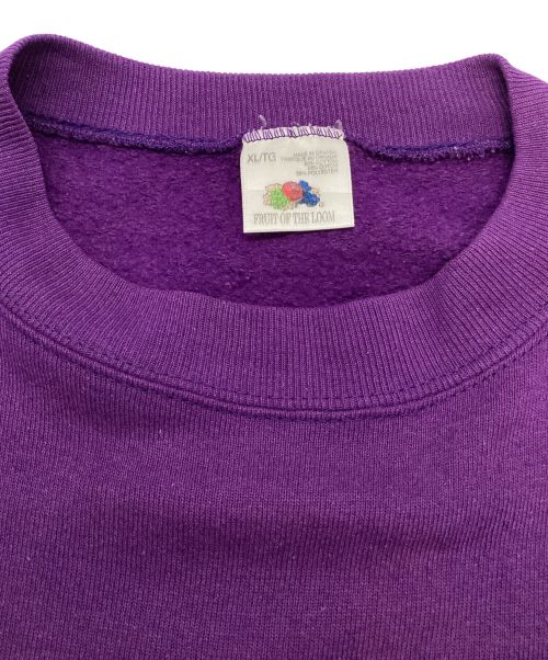 FRUIT OF THE LOOM（フルーツオブザルーム）FRUIT OF THE LOOM (フルーツオブザルーム) クルーネックスウェット パープル サイズ:XLの古着・服飾アイテム