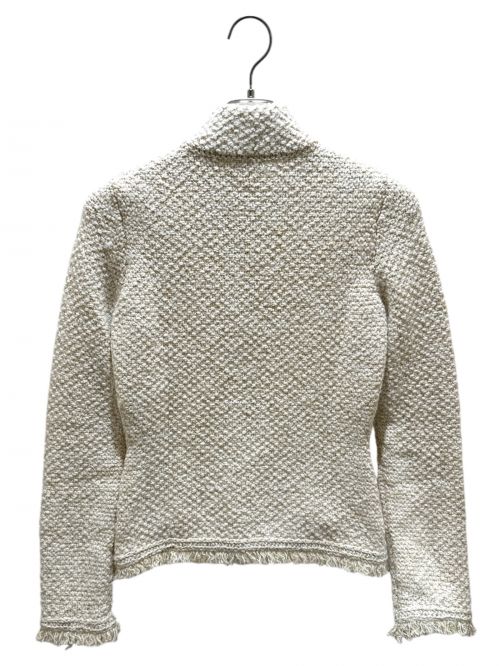 CHANEL（シャネル）CHANEL (シャネル) ニットジャケット アイボリー サイズ:38の古着・服飾アイテム