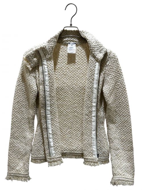 CHANEL（シャネル）CHANEL (シャネル) ニットジャケット アイボリー サイズ:38の古着・服飾アイテム