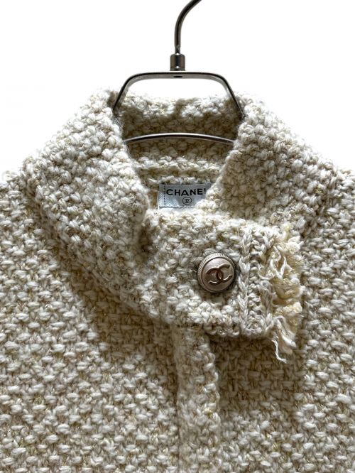 CHANEL（シャネル）CHANEL (シャネル) ニットジャケット アイボリー サイズ:38の古着・服飾アイテム