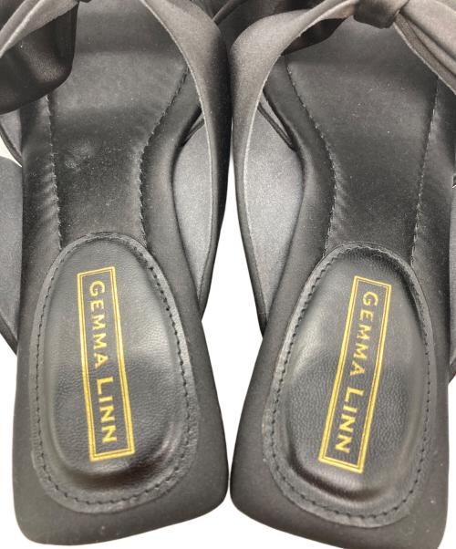 Daniella & GEMMA（ダニエラ＆ジェマ）Daniella & GEMMA (ダニエラ＆ジェマ) リボンサテンサンダル ブラック サイズ:SIZE 38の古着・服飾アイテム