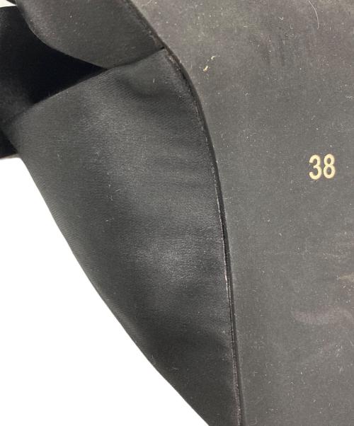 Daniella & GEMMA（ダニエラ＆ジェマ）Daniella & GEMMA (ダニエラ＆ジェマ) リボンサテンサンダル ブラック サイズ:SIZE 38の古着・服飾アイテム