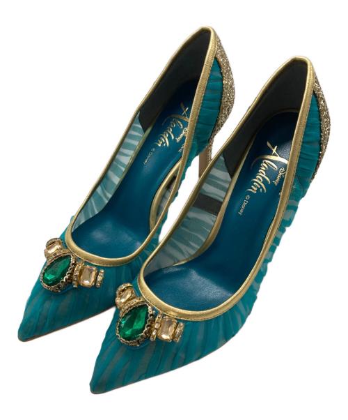 DIANA（ダイアナ）DIANA (ダイアナ) DISNEY (ディズニー) ヒールパンプス グリーン サイズ:23.5の古着・服飾アイテム