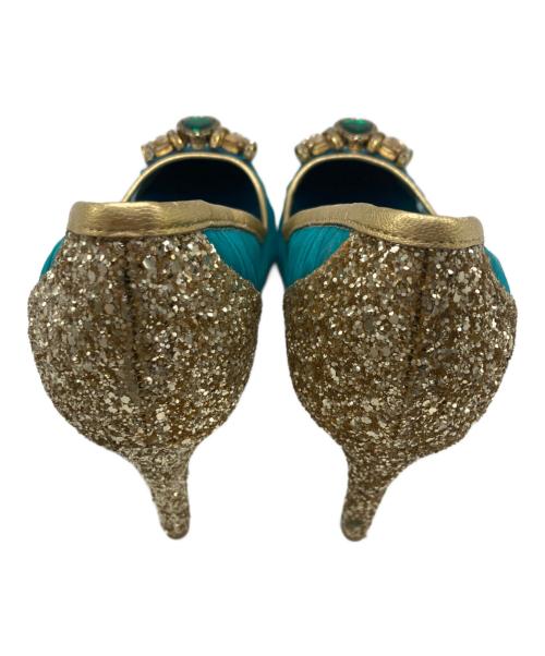 DIANA（ダイアナ）DIANA (ダイアナ) DISNEY (ディズニー) ヒールパンプス グリーン サイズ:23.5の古着・服飾アイテム