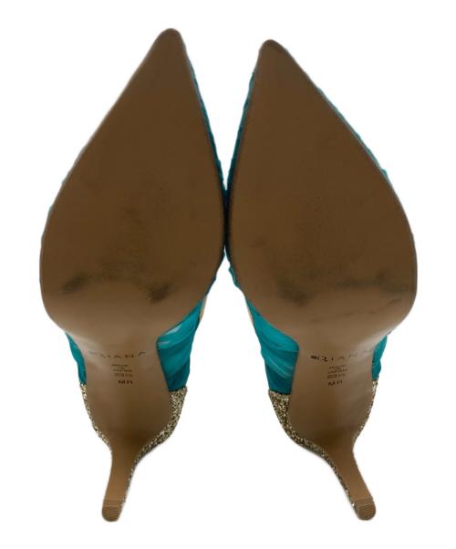 DIANA（ダイアナ）DIANA (ダイアナ) DISNEY (ディズニー) ヒールパンプス グリーン サイズ:23.5の古着・服飾アイテム