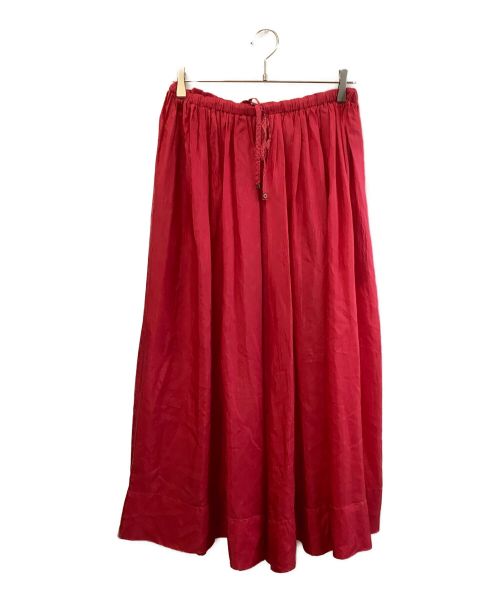 MYLAN（マイラン）MYLAN (マイラン) シルクロングスカート/キャミソールセットアップ レッド サイズ:なしの古着・服飾アイテム