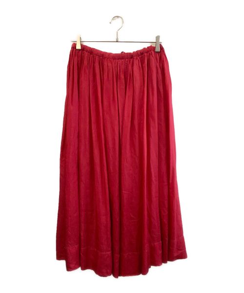 MYLAN（マイラン）MYLAN (マイラン) シルクロングスカート/キャミソールセットアップ レッド サイズ:なしの古着・服飾アイテム