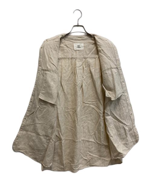 OUTIL（ウティ）OUTIL (ウティ) バンドカラーシャツ ナチュラル サイズ:SIZE 1の古着・服飾アイテム
