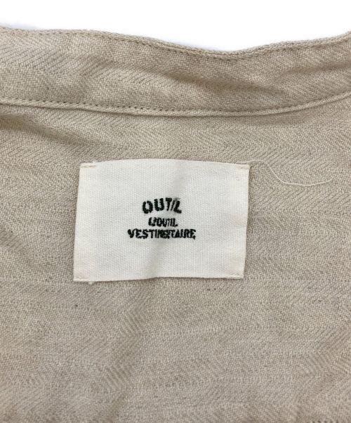 OUTIL（ウティ）OUTIL (ウティ) バンドカラーシャツ ナチュラル サイズ:SIZE 1の古着・服飾アイテム