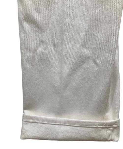 MACPHEE（マカフィー）MACPHEE (マカフィー) コットンホワイトデニム ベルテッドラップパンツ ホワイト サイズ:34の古着・服飾アイテム