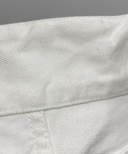 MACPHEE（マカフィー）MACPHEE (マカフィー) コットンホワイトデニム ベルテッドラップパンツ ホワイト サイズ:34の古着・服飾アイテム