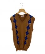 MIU MIUミュウミュウ）の古着「Caramel Intarsia Cashmere Vest」｜ブラウン