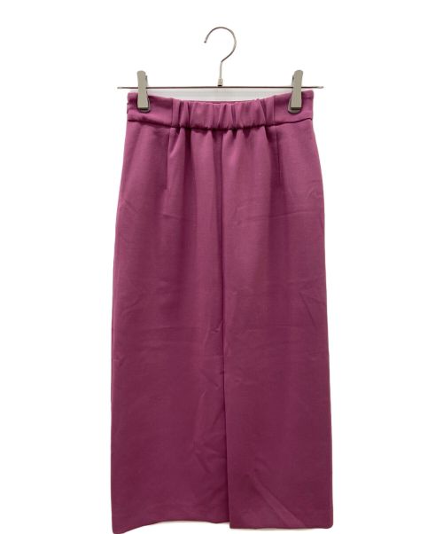 M-PREMIER（エムプルミエ）M-premier (エムプルミエ) ウエストゴムロングタイトスカート パープル サイズ:34の古着・服飾アイテム