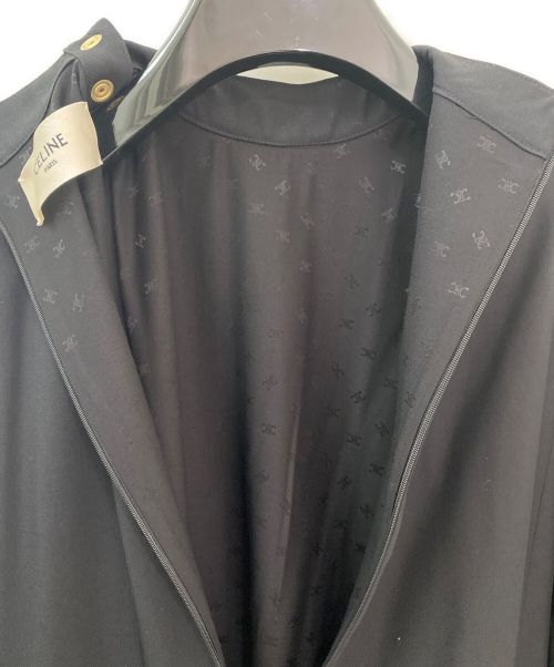 CELINE（セリーヌ）CELINE (セリーヌ) ハイネックボタンドレス ブラック サイズ:42の古着・服飾アイテム