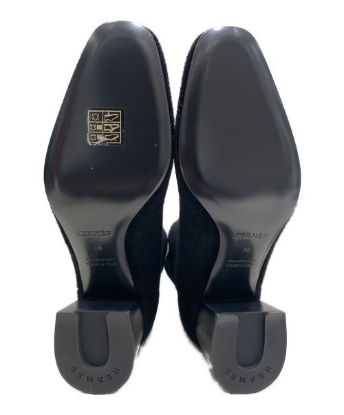 HERMES（エルメス）HERMES (エルメス) ショートブーツ ブラック サイズ:38の古着・服飾アイテム