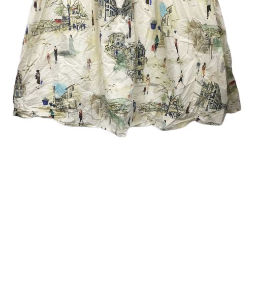 Ameri（アメリ）AMERI (アメリ) メディマラガプレンティフルフレアスカート ベージュ サイズ:Sの古着・服飾アイテム