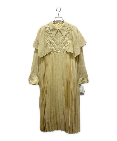 CELFORD（セルフォード）CELFORD (セルフォード) ケーププリーツシャツワンピース イエロー サイズ:36 未使用品の古着・服飾アイテム