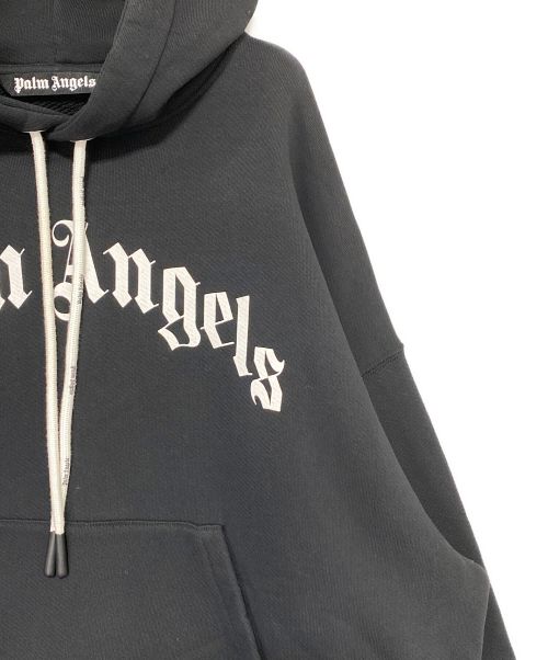 Palm Angels（パーム エンジェルス）Palm Angels (パーム エンジェルス) CURVED LOGO HOODY ブラック サイズ:Lの古着・服飾アイテム