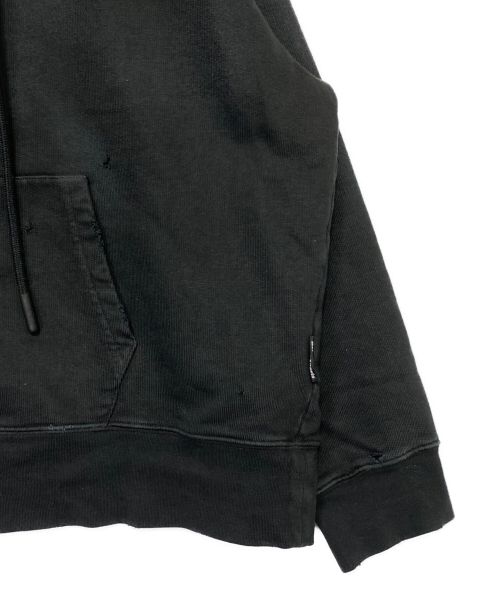 Palm Angels（パーム エンジェルス）Palm Angels (パーム エンジェルス) LOGO FLAMES ZIPPED VINT HOODY ブラック サイズ:XLの古着・服飾アイテム
