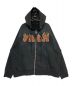 Palm Angels（パーム エンジェルス）の古着「LOGO FLAMES ZIPPED VINT HOODY」｜ブラック